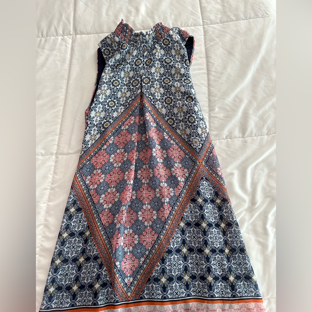 Multicolor High Neck Dress